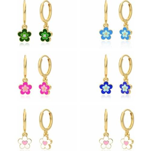 CANNER 2021 Trend Huggie Earrings With Charm S925 Silver pendientes plata 925 Delicate Jewelry Drop Oil Ear rings For Women 2PCS