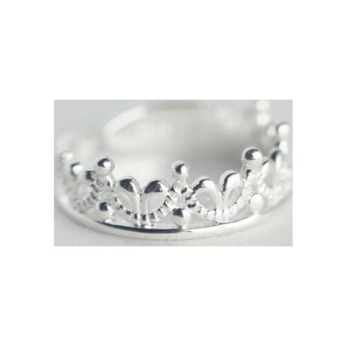 MloveAcc 925 Sterling Silver Crown Ring Anillos Wedding Rings for Women Bijoux Anel Engagement Ring Boho Fashion Jewelry
