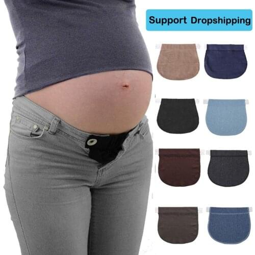1Pcs Women Adjustable Elastic Maternity Pregnancy Waistband Belt Lengthening Waist Extender Clothing Pants For Pregnant Accessor