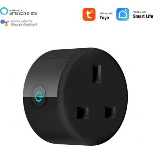 10A UK WIFI Smart Socket Tuya APP Wireless Remote Control Socket Voice Timing Home Power Plug Socket Work With Alexa Google Home