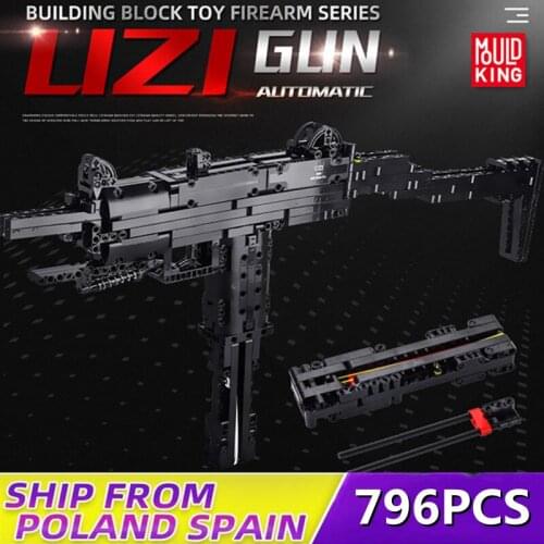 MOULD KING Creative Building Blocks Game Toys The UZI Gun Model sets Assembly Bricks Kids Educational DIY Toys Gifts