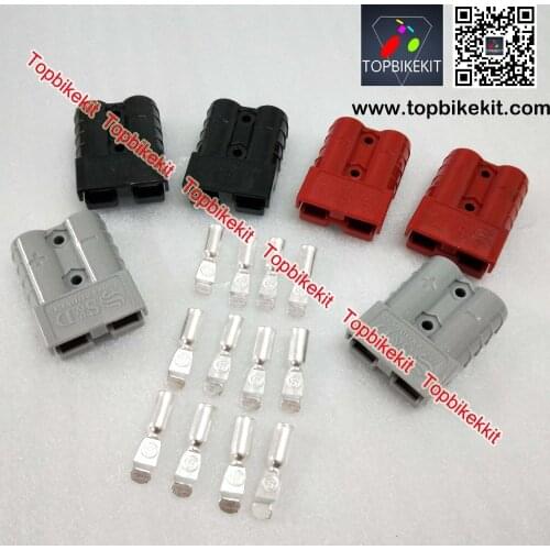 6 x Anderso Double 50A connector SB50A Power DC plug 2black+2gery+2red For ebike charger and battery charge and discharge port