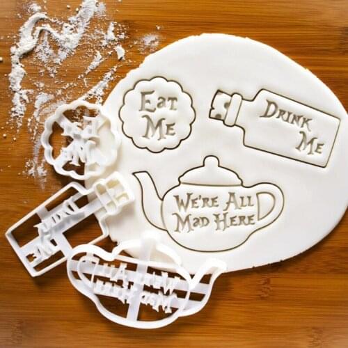 896A Plastic Cookies Bottle Letters Cutter Cake Stamper Cake Decorating Fondant Mould