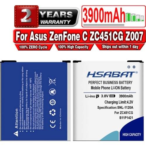 HSABAT B11P1421 3900mAh Battery for Asus ZenFone C ZC451CG Z007