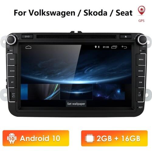 Android 10.0 8''Multimedia player 2Din CarDVD GPS For VW/Volkswagen/Golf/Polo/Tiguan/Passat/b7/b6/SEAT/leon/Skoda/Octavia Radio