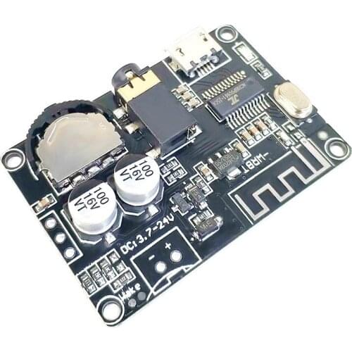 Bluetooth 5.0 decoder board stereo Bluetooth audio module wide voltage 3.7~24V volume adjustable power amplifier board