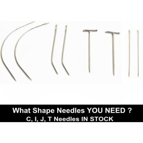 XUCHANG HARMONY 1000 Pieces C I J T Type Hair Weaving Sewing Needles Pins for Weft Hair AND Clipin Hair Extensions