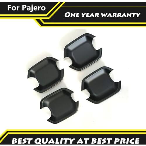 For Mitsubishi Pajero 2007-2021 ABS Black Matte Door Bowl Panle Decorative Cover Car Protection Accessories