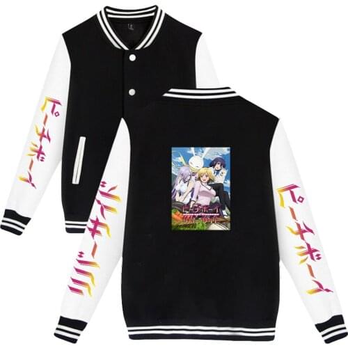 Kawaii Anime Peach Boy Riverside Jacket Harajuku Baseball Uniform Clothes Fashion Autumnt Men Streetwear Casual Baseball Jacket