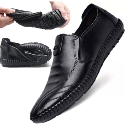 Classic Mens Flat Shoes 2019 Business Fashion PU Lightweight Sports Driving Shoes Comfortable Mens Shoes winter Dance Shoes