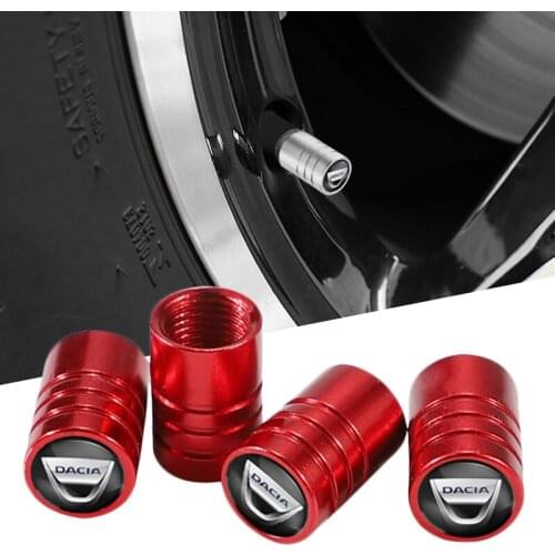 4Pcs Metal Car Wheel Tire Air Valve Stem Caps Dustproof Accessories For Dacia Duster Lodgy Dokker Logan Sandero
