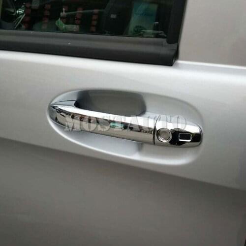 For Benz V-Class W447 Vito ABS Exterior Car Door Handle Trim Cover 8pcs 2014-2018 8pcs Car Accessories Interior