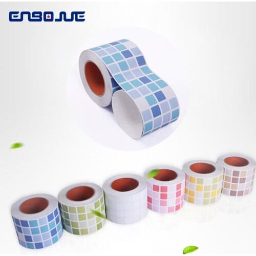 Baseboard Wall Sticker Self Adhesive Waterproof Tile Waist Line Wallpapers Living Room Corridor Border Decorative Floor Stickers