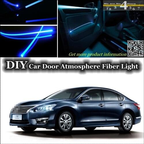 Interior Ambient Light Tuning Atmosphere Fiber Optic Band Lights For Nissan Teana J31 J32 L33 Inside Door Panel illumination