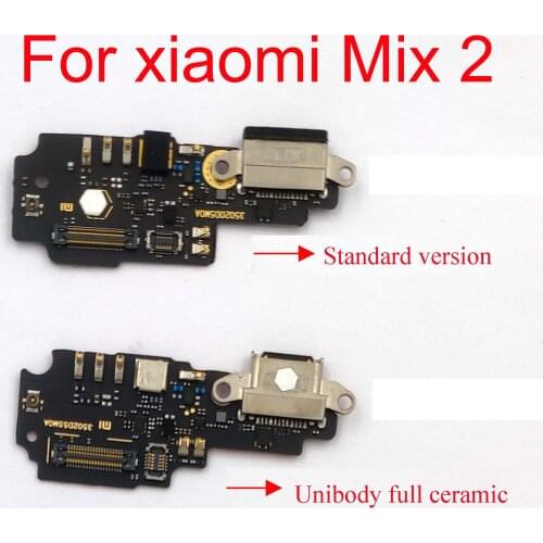 Original USB plug charge board with microphone for Xiaomi Mix2S Unibody full ceramic Xiaomi MIX 2 Charge Port Flex Replacement P