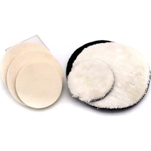 1pcs 4" 5" 6" 7" Optional Flocking Wool Felt Polishing Wheel Polishing Wax Ball for Metal Plastic Glass Wood Mirror Finish