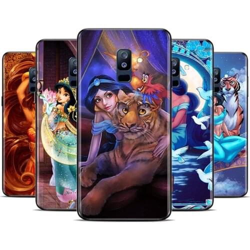 Princess jasmine For Samsung Galaxy A9 A8 Star A8S A7 A6 A6S A5 A3 Plus 2018 2017 2016 A750 Black Phone Case