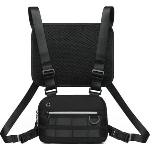 Tactical Chest Rig Bag Outdoor Reflective Strap Chest Pack Adjustable Fanny Pack for Hunting Hiking Camping Equipment