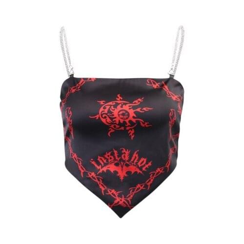 Ruibbit Bodycon Gothic Women Black Camisole Bandage Strap Lace Summer Crop Tops Punk Backless Sleeveless Partywear Clubwear