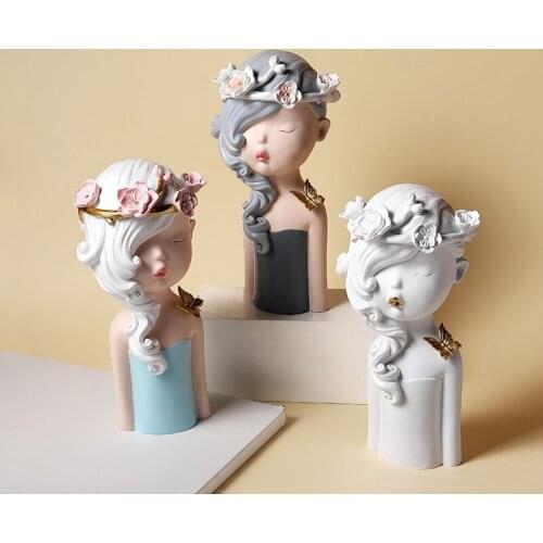 NORDIC STYLE SPRING DELICATE FIGURES POSE CREATIVE CRAFTS CUTE DECORATION HOME LIVING ROOM DESKTOP CRAFTS FIGURINES HANDICRAFTS