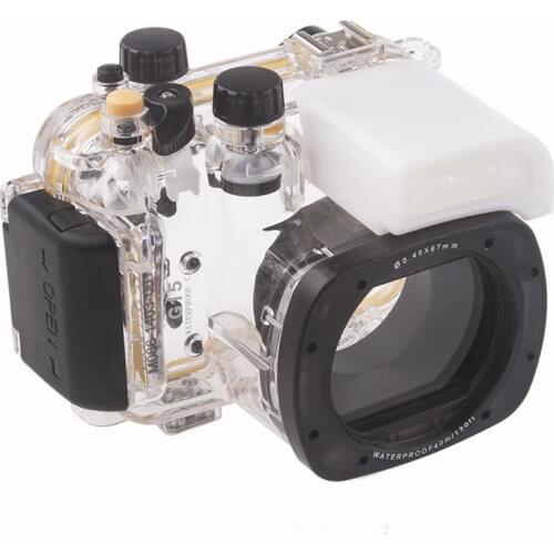 Meikon Underwater Diving Camera Waterproof Housing Case For Canon G15 as WP-DC48