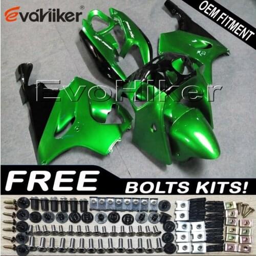ABS Plastic Bodywork Set for ZX7R 1996 1997 1998 1999 2000 2001 2002 2003 green ABS Plastic Bodywork Set