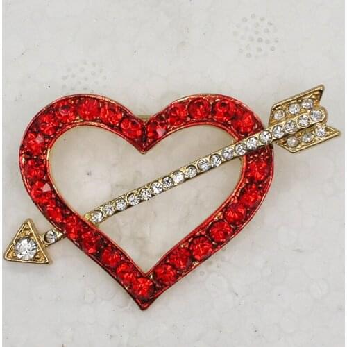 Valentines Day Red Heart Pin brooches C2256