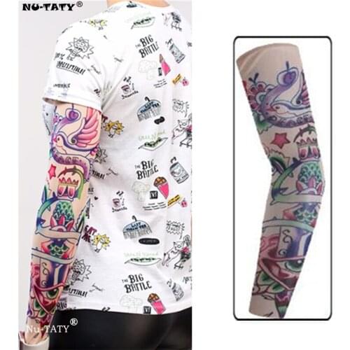 Nu-TATY Magpies Man&woman style Tattoo Sleeve Stockings Body Art Leggings Cool Boys Girls Party Wearings