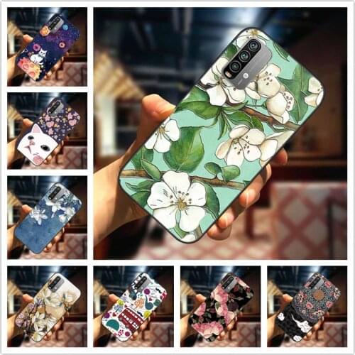 For Xiaomi Redmi 9T Case 3D Blossom Emboss Silicone Phone Cover for Xiaomi Redmi Note 9T / NFC Cases Redmi9T 9 T Note9T 5G Coque