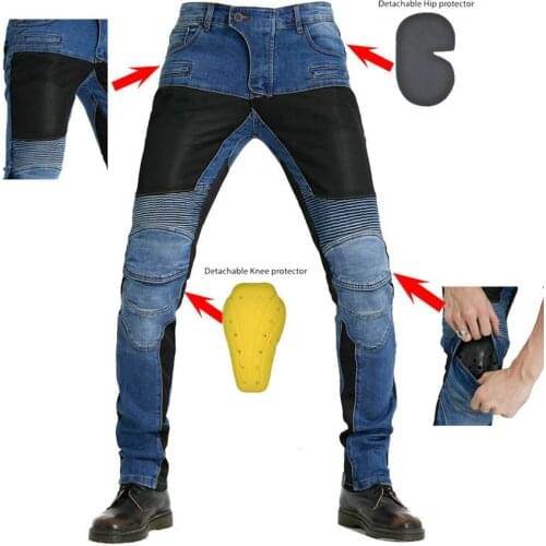 Mens jeans motorcycle riding pants summer breathable jeans fashion motorcycle motorcycle jeans blue and black optional