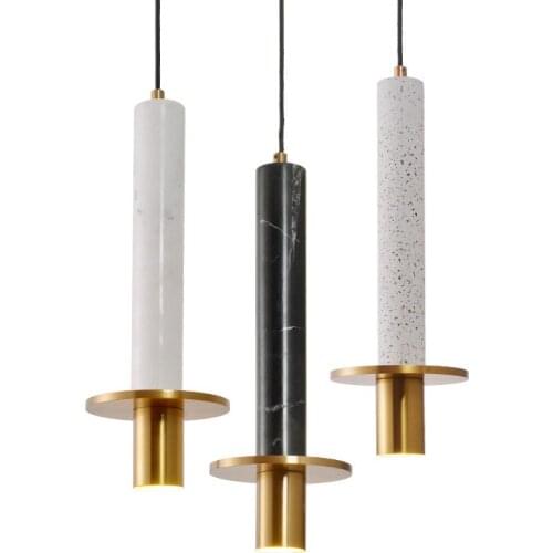 European water stone cylindrical spotlight pendant lights aisle bedside bar hot pot shop pendant lamp