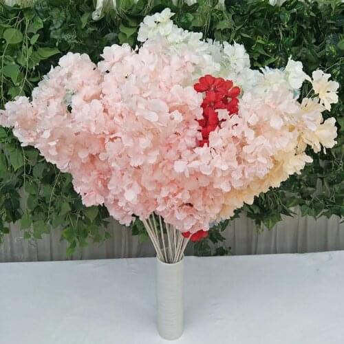 10Pcs Bright-colored Artificial Flower Exquisite Faux Silk Flower Visual Effect Simulation Oriental Cherry for Home