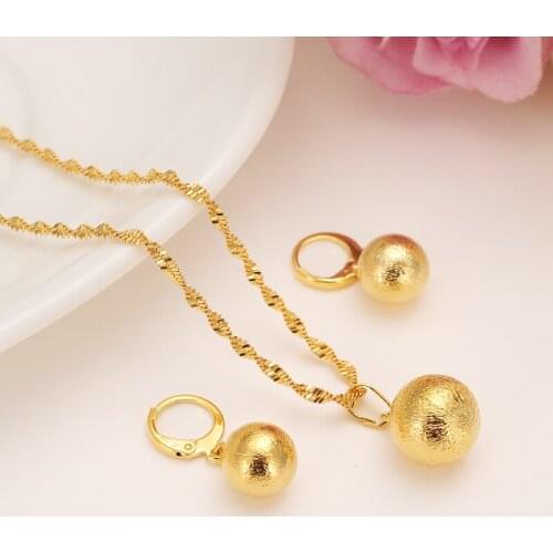 Amazing african beads jewelry set chain women Nigerian wedding gold multi layer necklace/ earring Indian jewelry sets