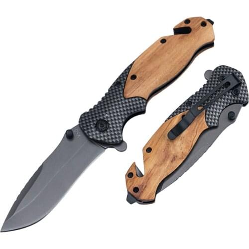 57HRC Pocket Folding Knife Pipe Cutter Knives Tactical Outdoor Survival Combat EDC Hunting Hiking Knifes