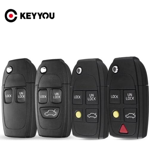 KEYYOU For Volvo S60 XC90 V50 S40 V70 S60 S70 S80 XC70 Modified Flip Folding Remote Car Key Shell Cover Fob Case NE66 Blade