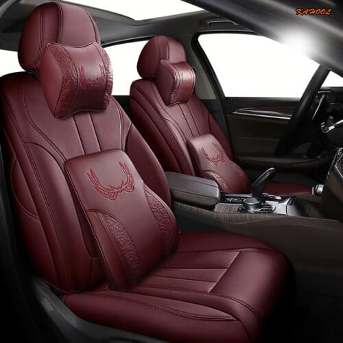 KAHOOL Custom Leather car seat cover For CHANGAN CS35 CS75 CS15 CS95 CS55 Benben EV MINI LOVE Yuexiang V3 V5 V7 CX20 car seat