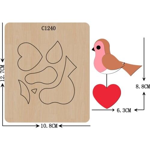 New bird Wooden die Scrapbooking C-1240 Cutting Dies Multiple sizes