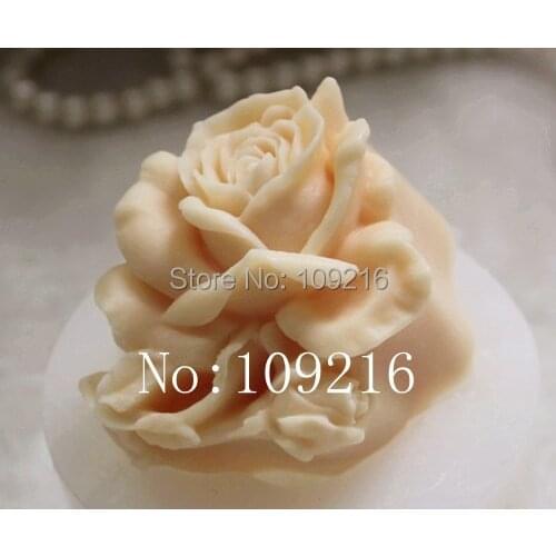 Wholesale!!!1pcs Small Rose (zx060) Silicone Handmade Soap Mold Crafts DIY Mould