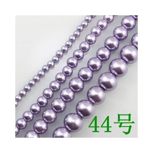 Wholesale Handmade Blue Purple Glass Pearl Imitation Round Beads Loose Pearls DIY Jewelry Accessories 4.6.8.10.12.14mm GL-22