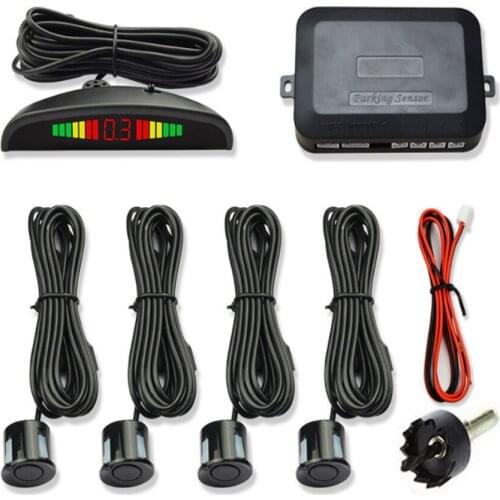 Parking lot reversing radar kit LED display assisted reversing 4 sensor monitoring system suitable for all models 12v