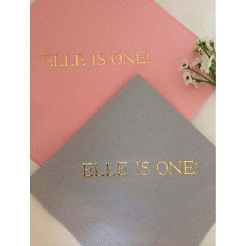 Personalized Napkins 1st First Birthday Personalized Cocktail Beverage Paper Party Monogram Custom Luncheon Avail baby shower