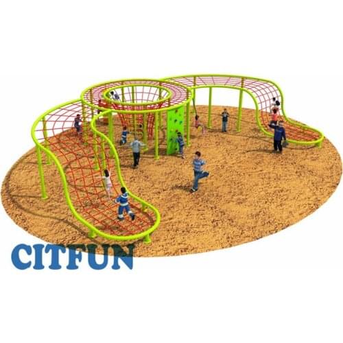 Professional design outdoor playground multi-function climbing equipment , Net Structure OP16-232A