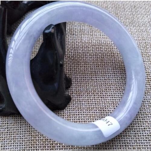 Drop shipping 58-60mm Certified light purple Natural Lavender Jadeite JADE Bracelet Bangle fine jewelry free box