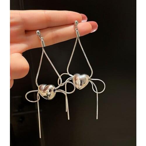 Tassel Earrings Minimalist Love Charm Pendant Earrings For Women Girls Exquisite Accessories