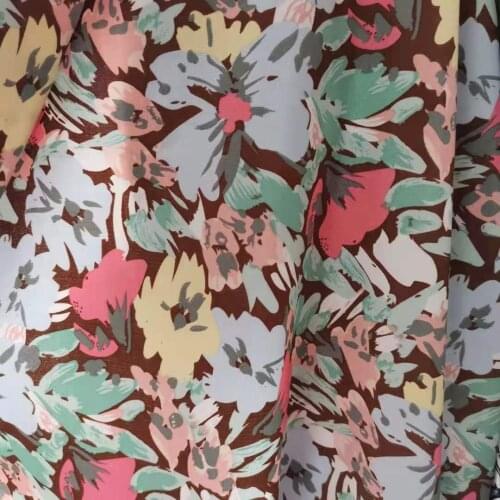 Chiffon Fabric Print Impervious Cloth Family Wear Dressing Shirt Trousers DIY Sewing Fabric