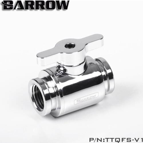 TTQFS-V1 Barrow black/silver/white G1 / 4 MINI handle double inner sealing ball valve, brass chrome handle, brass body