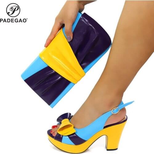 Slip on Shoes for Women Wedding Shoe and Bag Sets Italian Nigerian Women Shoes and Bag To Match for Party Nigerian Party PumpS