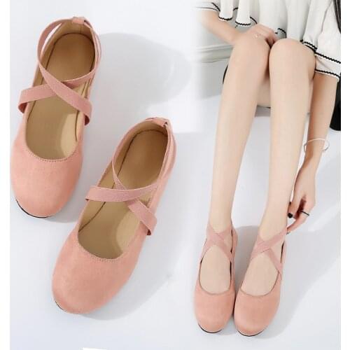 Shoes Woman Flats Autumn Shallow Mouth Casual Female Sneakers Round Toe Dress Fall Boat Cross Summer Moccasin Ballerinas Rubber