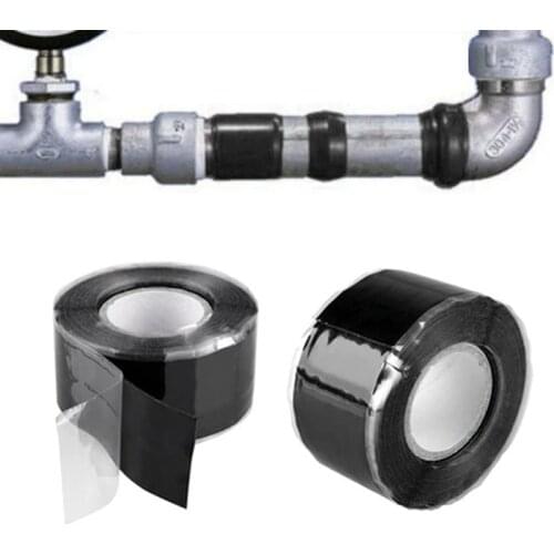 Universal Waterproof Black Silicone Repair Tape Bonding Home Water Pipe Repair Tape Strong Pipeline Seal Repair Tape