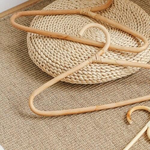 Clothes Rack Handmade Design Natural Bamboo Rattan Art Decoration Childrens Clothes Rack in Cloakroom